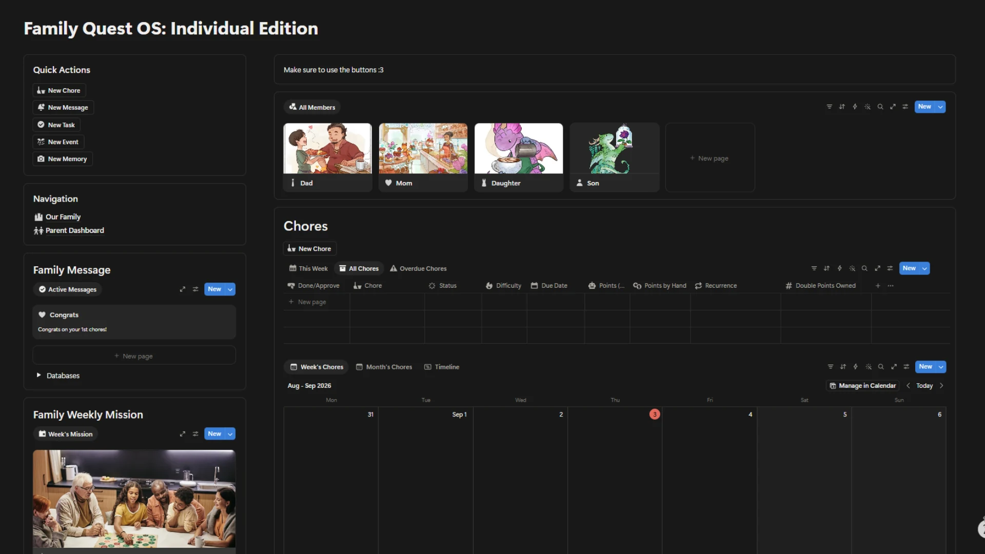Your dashboard